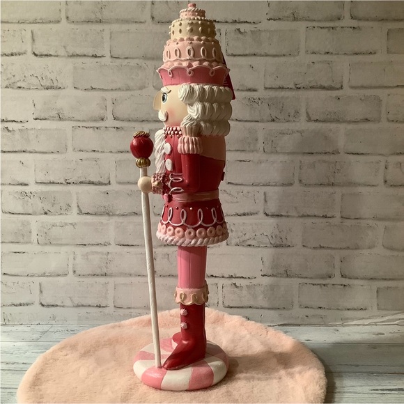 Peppermint Square 22” Pink Candy Nutcracker - Picture 3 of 6